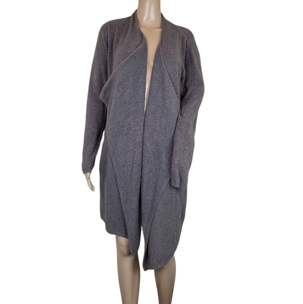 Barefoot Dreams CozyChic Lite Gray Island Wrap Size L/XL